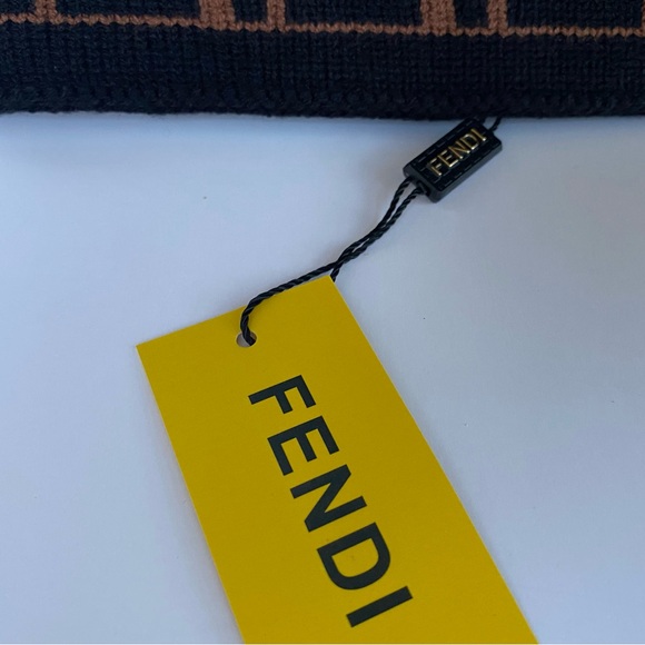 NWT Fendi Black & Brown Beanie - Picture 2 of 6